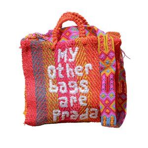 My Other Bags are Pradas Handmade Beach Bag_Embroidered Resort Bag